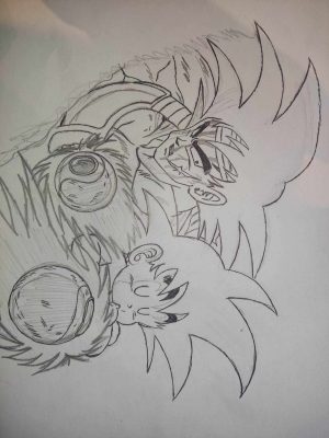 Bardock and Goku - projekt tatuażu