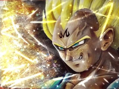 Majin Vegeta obraz na papierze + obróbka zdjęcia obrazu