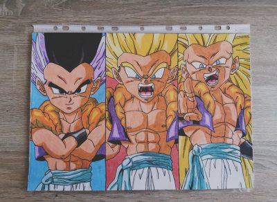 Gotenks Przemiana SSJ-szkic ołówkiem