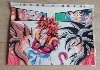 Goku, Vegeta SSJ4-szkic ołówkiem